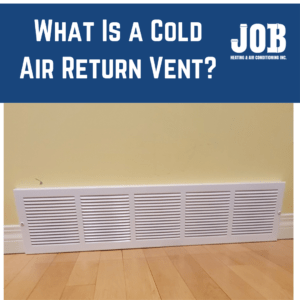 What is a cold air return vent shown in a home in Saskatoon for JOB Heating and Air conditioning.